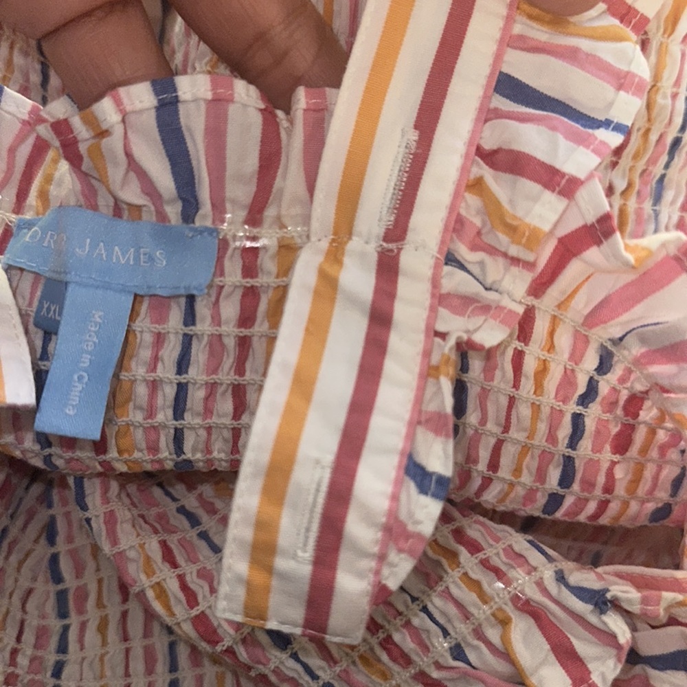 Draper James Kimberly Smocked Striped Midi Dress - Picture 13 of 13